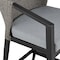 Armen Living Aileen Outdoor Patio 5-Piece Bar Table Set in Aluminum with Gray Cushions 840254333338 - alternate 2